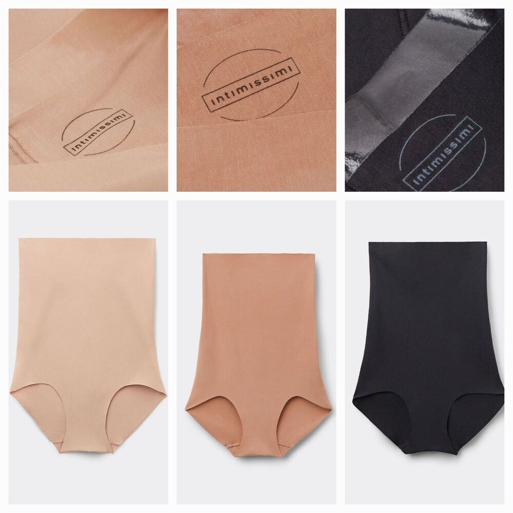 Intimissimi Cotton Light Shaping High Waist Hipsters naturalSoft Honey/tan/black
